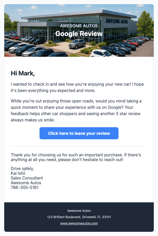 Google Review Template
