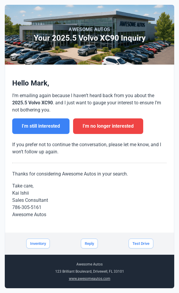 Service Follow-up